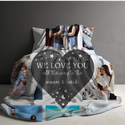 We Love You All The Way To The Moon And Back Blankets- PRE ORDER