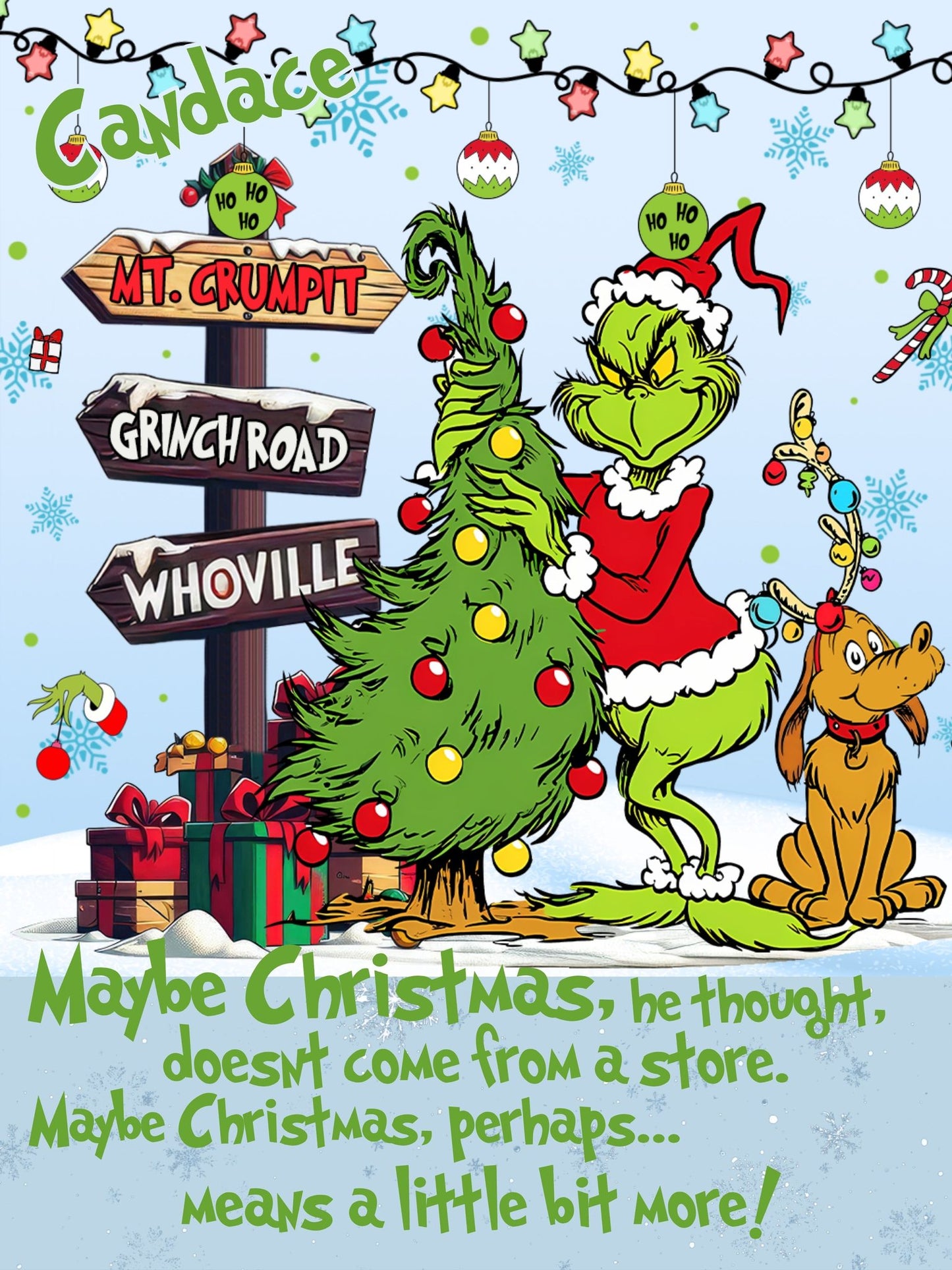 Christmas Name Blanket