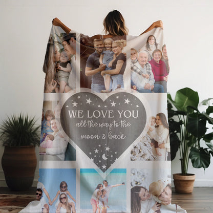 We Love You All The Way To The Moon And Back Blankets- PRE ORDER