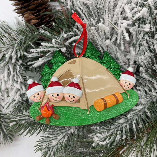 Camping Family Polyresin Ornaments